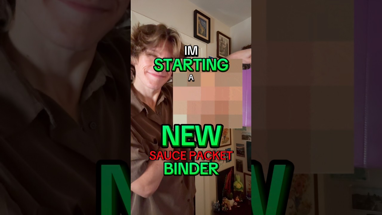 this guy collects sauce packets in a binder?!? 😭😭😭