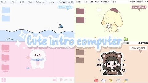 Free templates |Cute intro computer (No credit)🍡