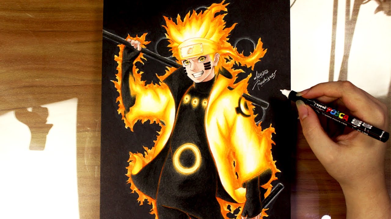 COMO DESENHAR Naruto Rikudou Sennin  How to Draw (Esboço e Pintura /  Sketch and painting) 
