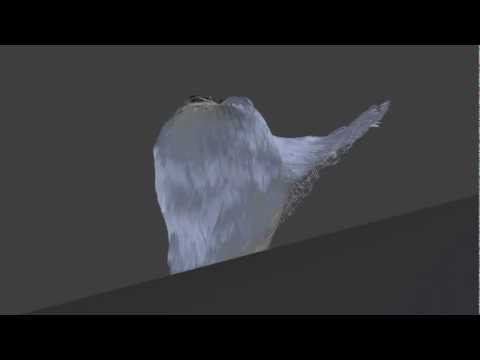 blender Hair dynamics and collisions  test using forcefields