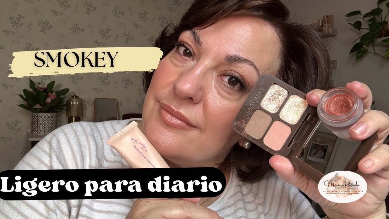 MAQUILLAJE SENCILLO Y EXPRESS PARA DIARIO. Smokey light PIEL MADURA