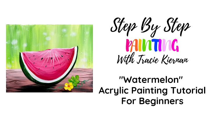 How To Paint A "Watermelon Slice" Acrylic Painting...