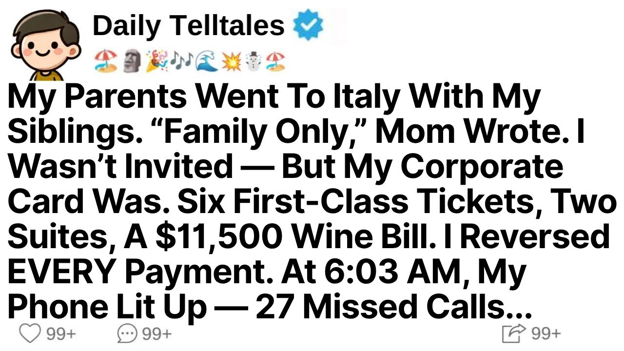 My Parents Went To Italy With My Siblings. “Family Only,” Mom Wrote. I Wasn’t Invited — But My Card