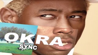 OKRA, but the mouth is in sync with Tyler's face