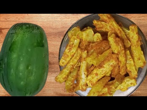 Fried Pawpaw...🍟🔥Green Papaya Chip; pawpaw recipe