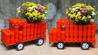 How To Make Amazing Car Pots Garden with Plastic Bottles Garden Ideas | Creative Ideas