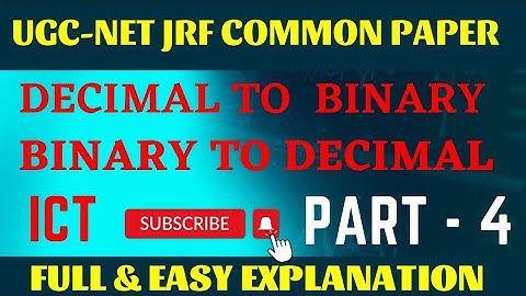 Decimal to Binary & Binary to Decimal Conversion Full and easy explanation #ugcnet #netjrf