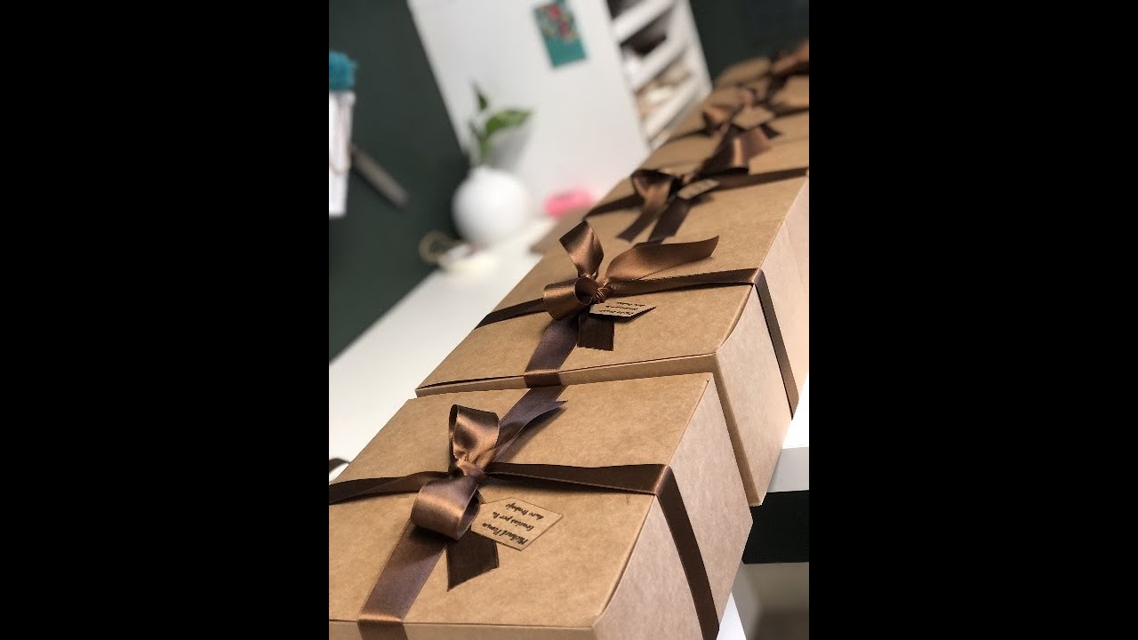 WRAPAHOLIC Easter Gift Box 8x8x4 Inches - Collapsible Box With Satin Ribbon & Tissue Paper