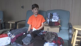 Local boy sets up donation drive for homeless vets
