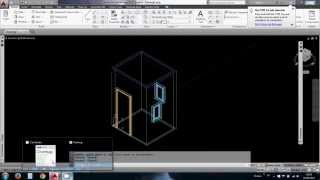 Draw a small cabinet with autocad 2014.