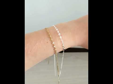 Ally Unfinished Sequin Necklace Chain, Gold Filled Or Sterling Silver