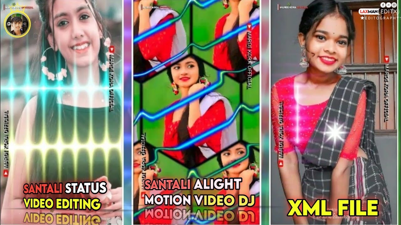 Tata bajar Kami kuri Santali alight motion video new video editing XML file  new status video  2025