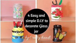 4 Easy and simple D.I.Y to decorate your glass jar/jam bottles