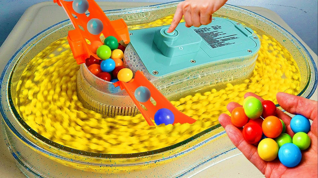 Water Pump Marble Run Race ASMR # 2 ☆ Merry-Go-Rounds ☆ Creative Healing Sound Machine DIY Build