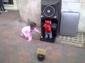 baby street performer on carnaby street!