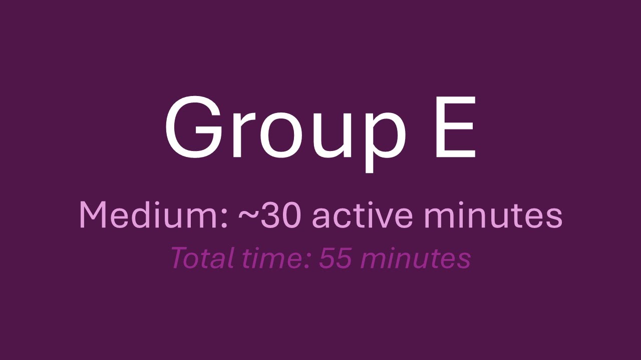 Group E - Strength & Cardio (55 minutes)