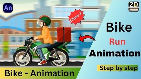 bike run animation/adobe animate cc tutorial in hindi/animate cc/cartoon story/2d character design