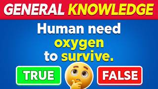 TRUE Or FAlSE Quiz ... ? ✔️❌ 40 General knowledge Quiz 🧠l #Trivia