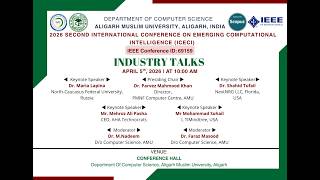 Industry Talks - 2nd International Conference on Emerging Computational Intelligence (ICECI-2026)