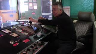 The Coal Minig Museum of Slovenia, engine sounds while driving a descending cage in the mine