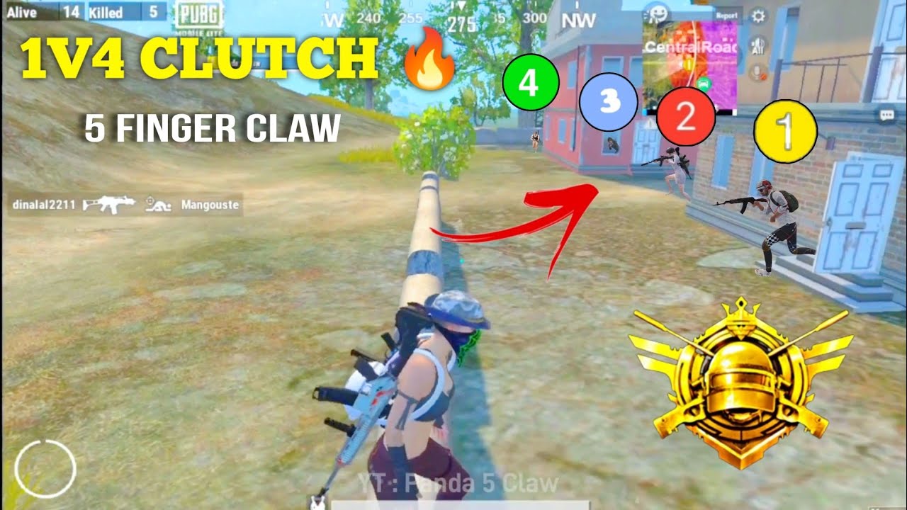 ALL 5 Fingers! Insane Claw Gameplay! PUBG Mobile Lite 5-Finger ...