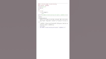 find number of words starting with capital letters #shorts #python