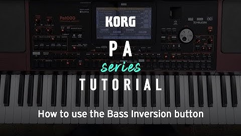 Korg Pa Series Tutorial: How to use the Bass Inversion button