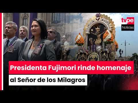 Presidenta Fujimori rinde homenaje al Señor de los Milagros en Palacio de Gobierno