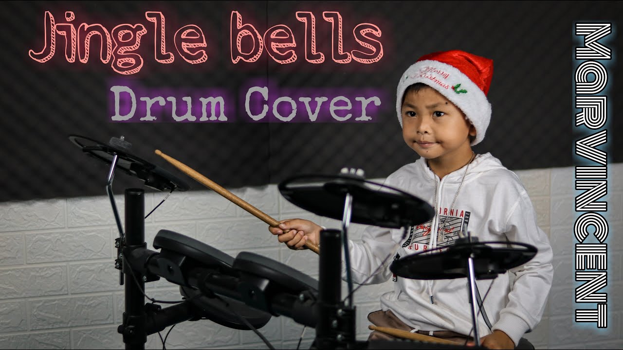 JINGLE BELLS Drum cover Melody Music & English YouTube