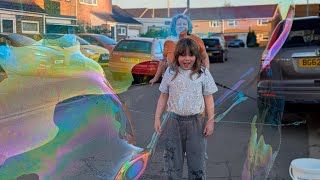 How to Put Kids Inside a Giant Bubble Outdoors | Easy Bubble Dome Tutorial
