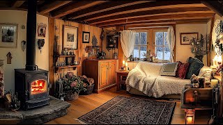 Harmony of the Winter Stillness and Cozy Fire - Drifting Snow & Whispering Winds ASMR for Relaxing