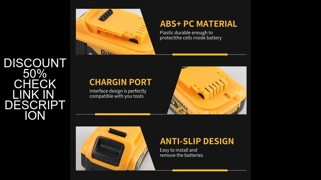 DEWALT DCB206 20V 6.0AH Rechargeable Backup Lithium Battery Packaging, Ideal for All DEWALT 20V Powe
