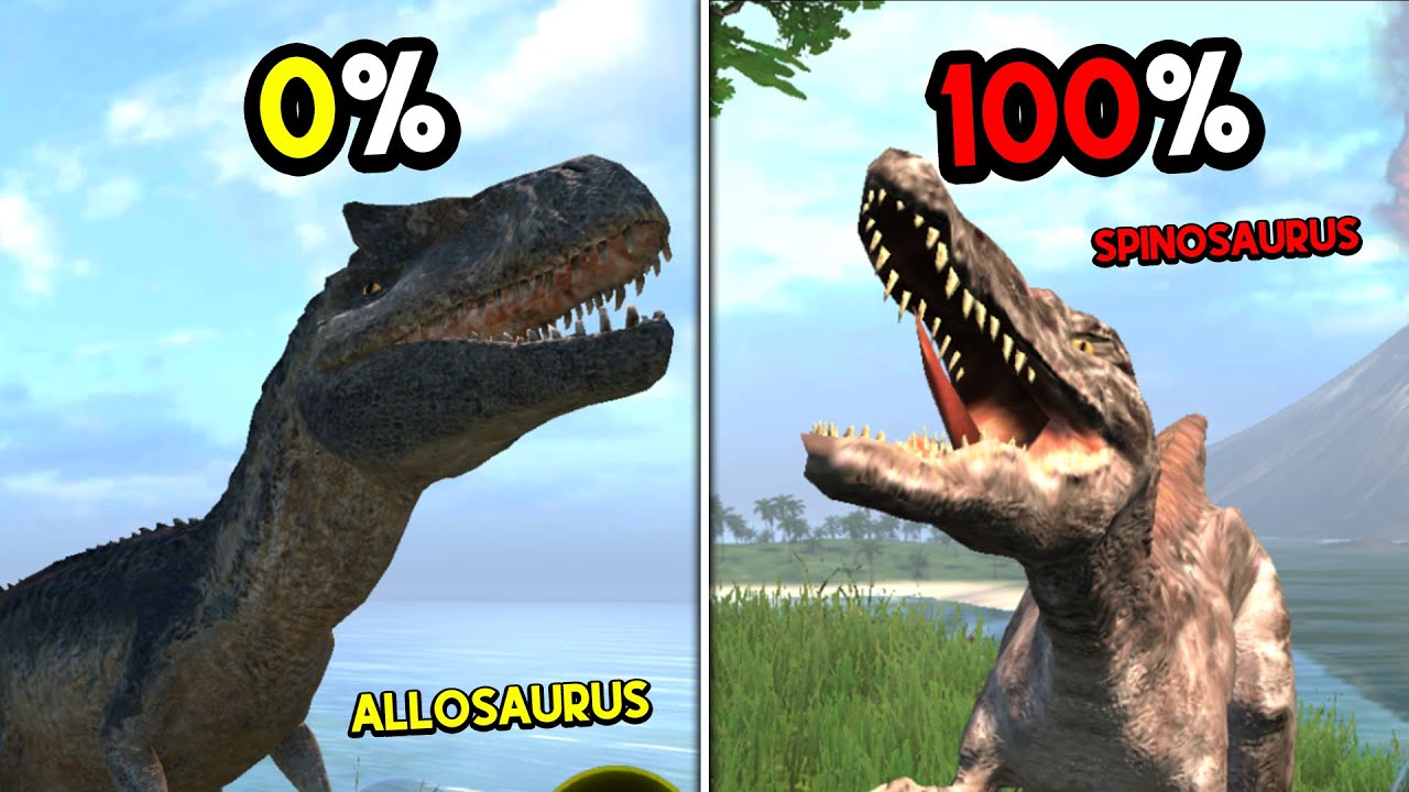 Gue Jadi ALLOSAURUS Sampai Dapat SPINOSAURUS TERMAHAL... Jurassic Clash