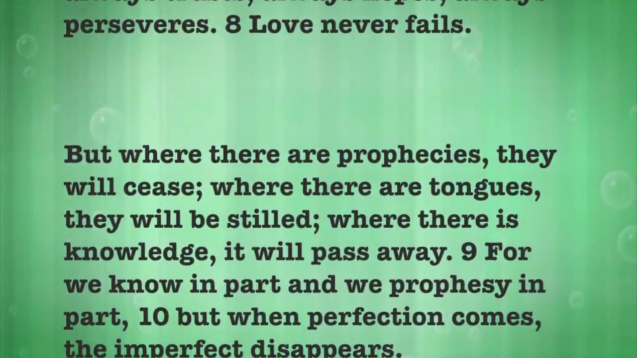 Mega Verse #42 / Love Never Fails / 1 Corinthians 13