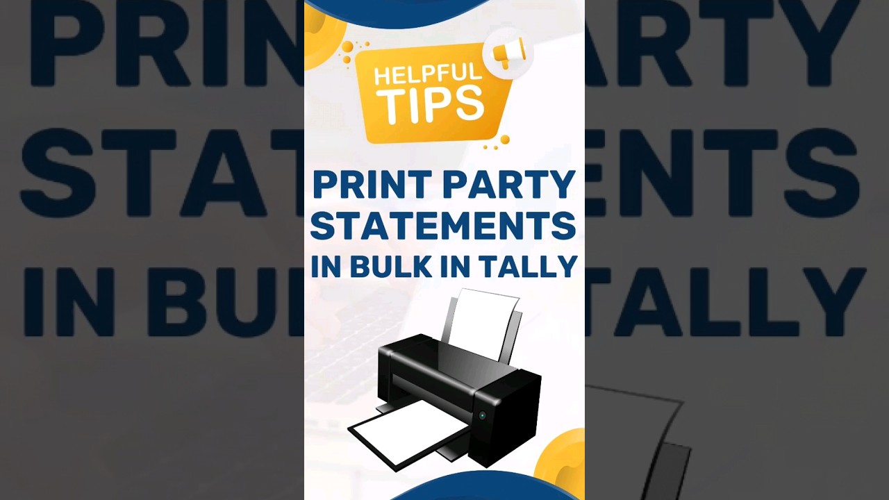 Quick Ledger Printing in Tally Prime | Bulk Statement Print 