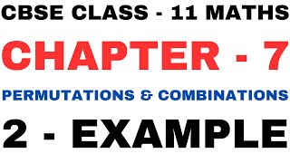 EXAMPLE 2 l Chapter 7 Permutations & Combinations example 2 l Class 11Maths l Chapter 7 exercise sol
