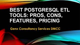 Best PostgreSQL ETL Tools