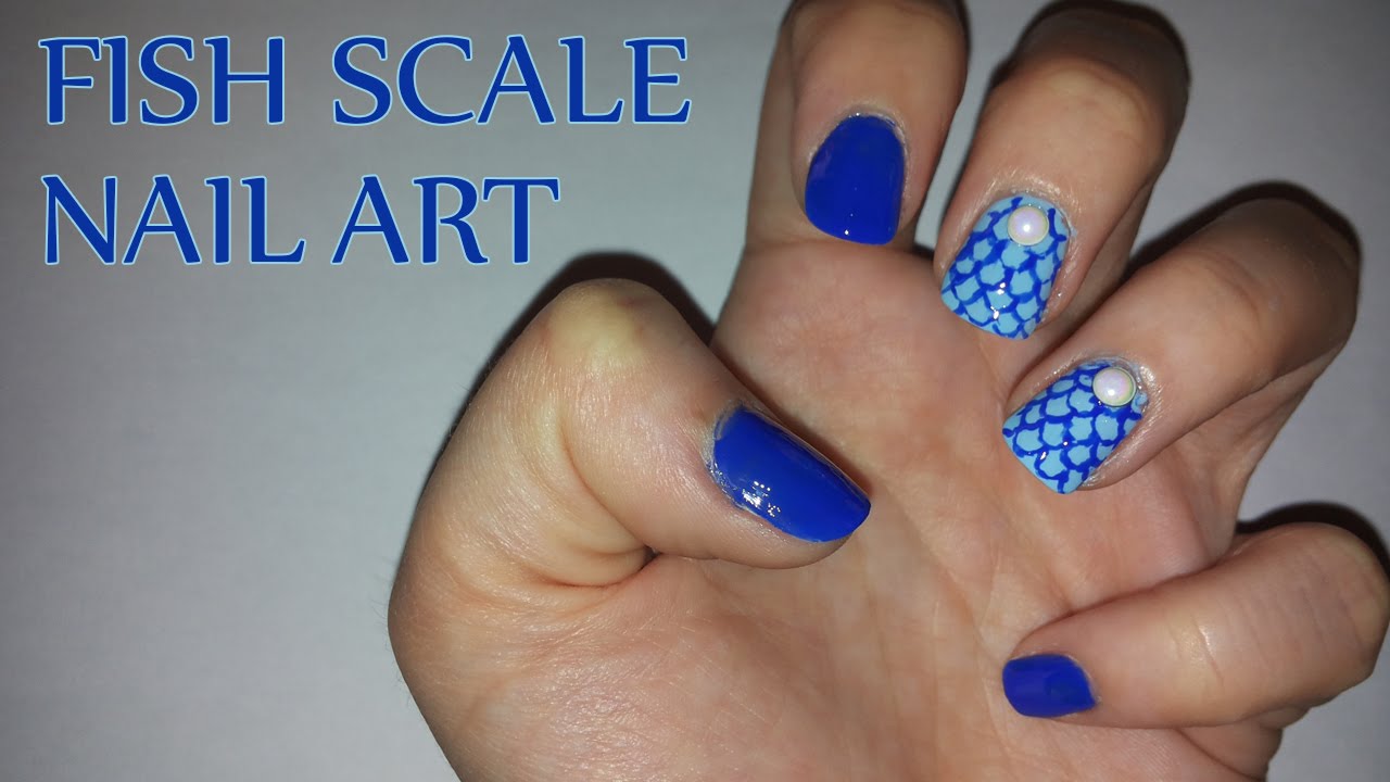 Blue Fish Scale Nail Design Ideas - wide 8