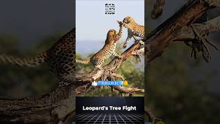 Leopard vs Leopard: Dominance Display as Leopard Asserts Authority on Tree