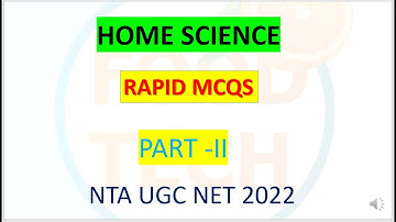 Home Science - Rapid MCQs Part-II | NTA UGC NET 2022#ugcnet #ugcnethomescience #homescience #netexam