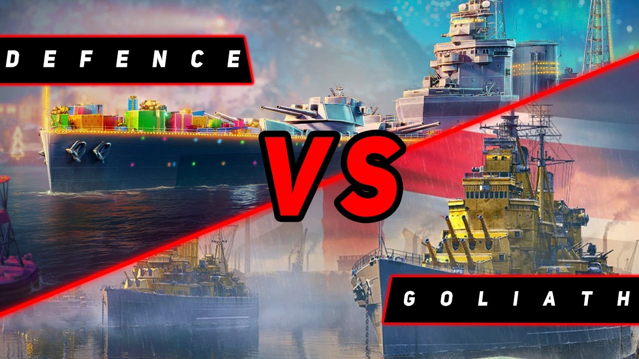 КРЕЙСЕР DEFENCE VS GOLIATH! ЧТО ОКАЖЕТСЯ СИЛЬНЕЕ? VKPLAY TWITCH TROVO YOUTUBE МИР КОРАБЛЕЙ