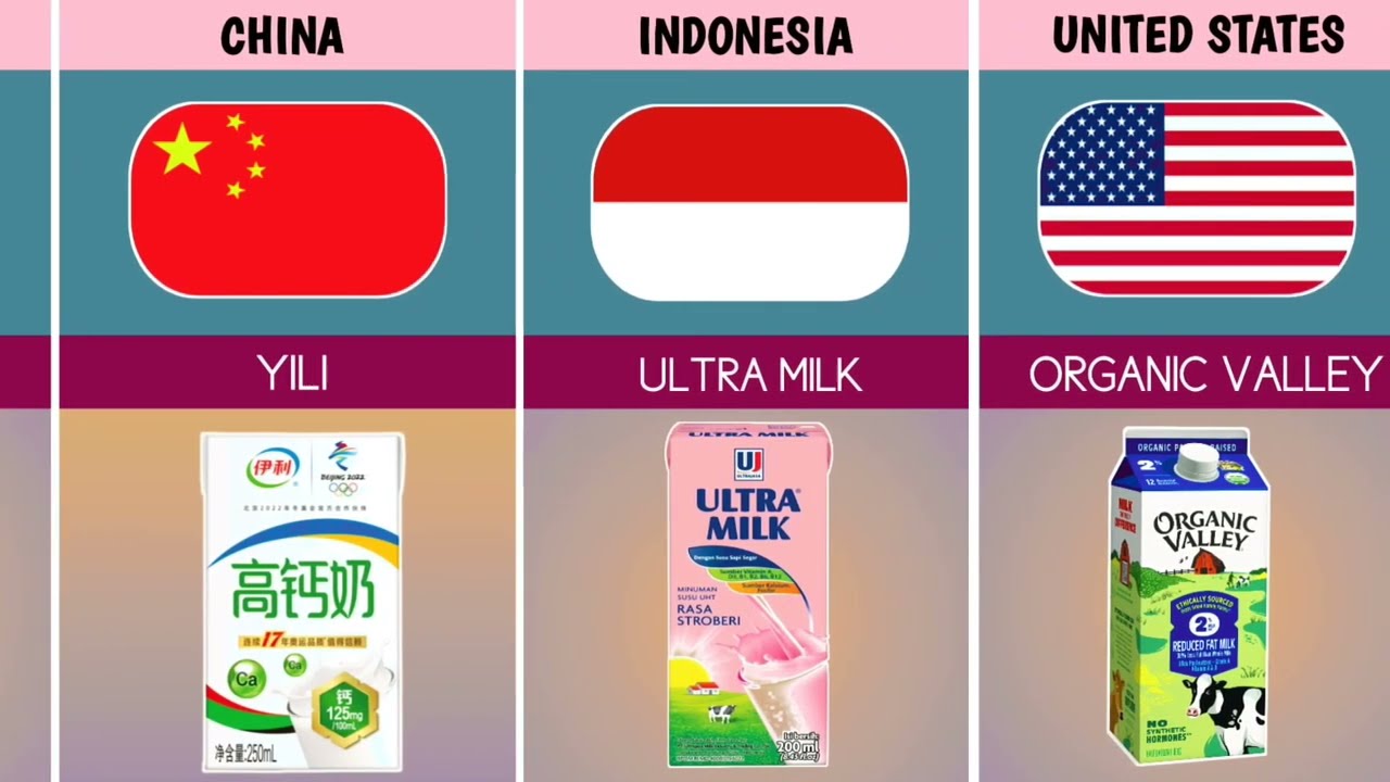 Milk Brands From Different Countries
