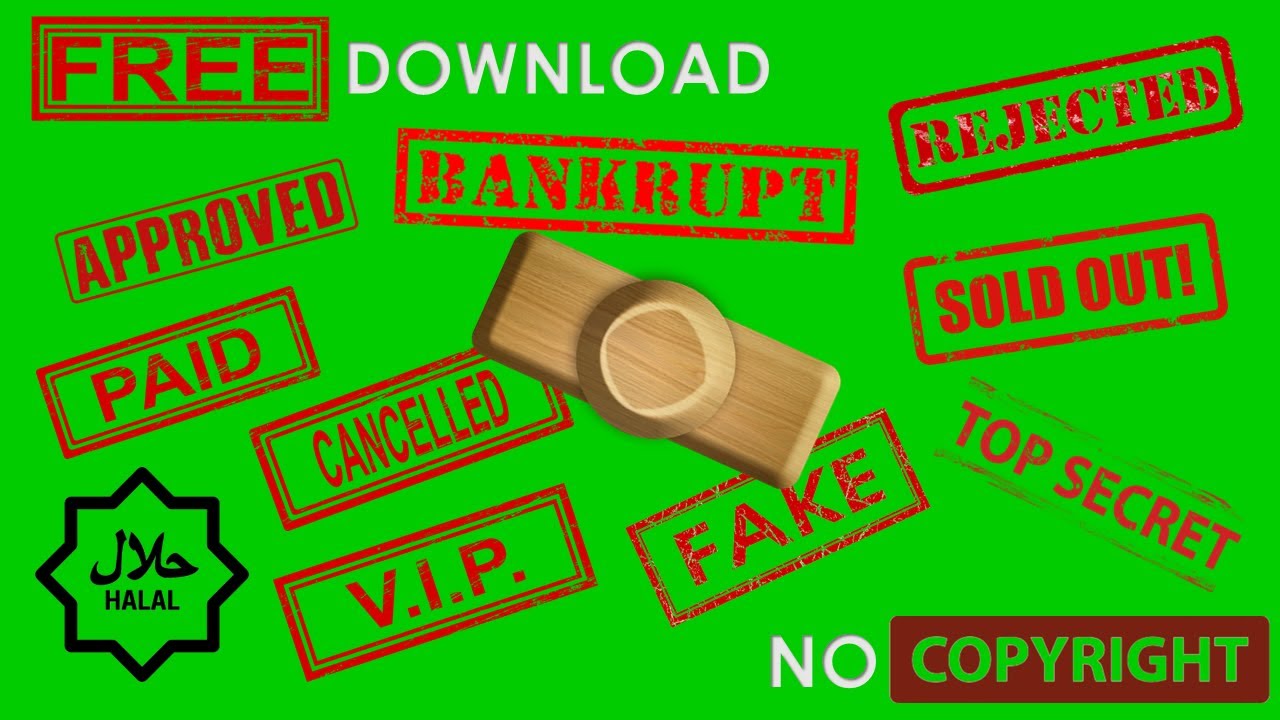 Green Screen STAMP I NO TEXT | NO COPYRIGHT I Free Download 
