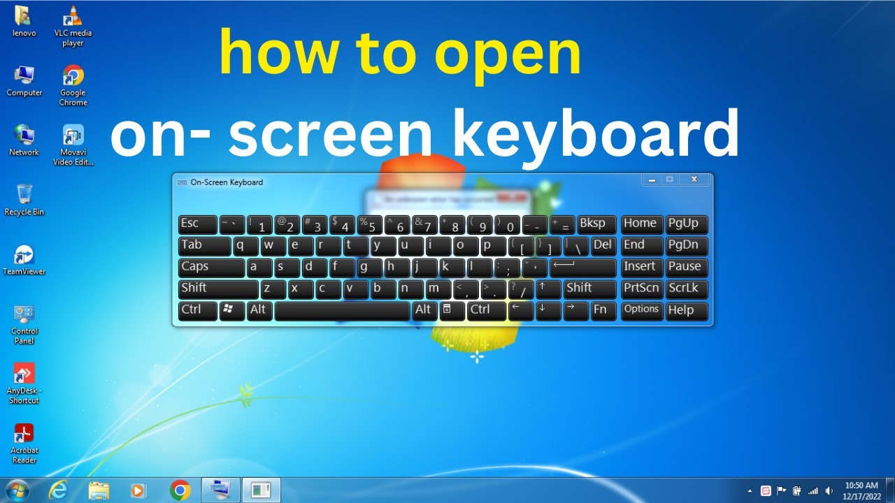 on screen keyboard | on screen keyboard in laptop | how to open on ...