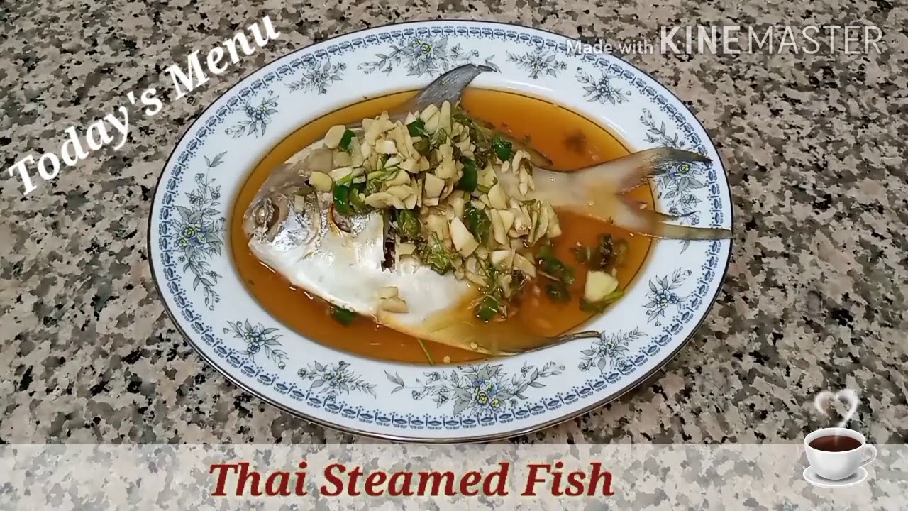 Thai steamed Fish with lime and garlic sauce YouTube