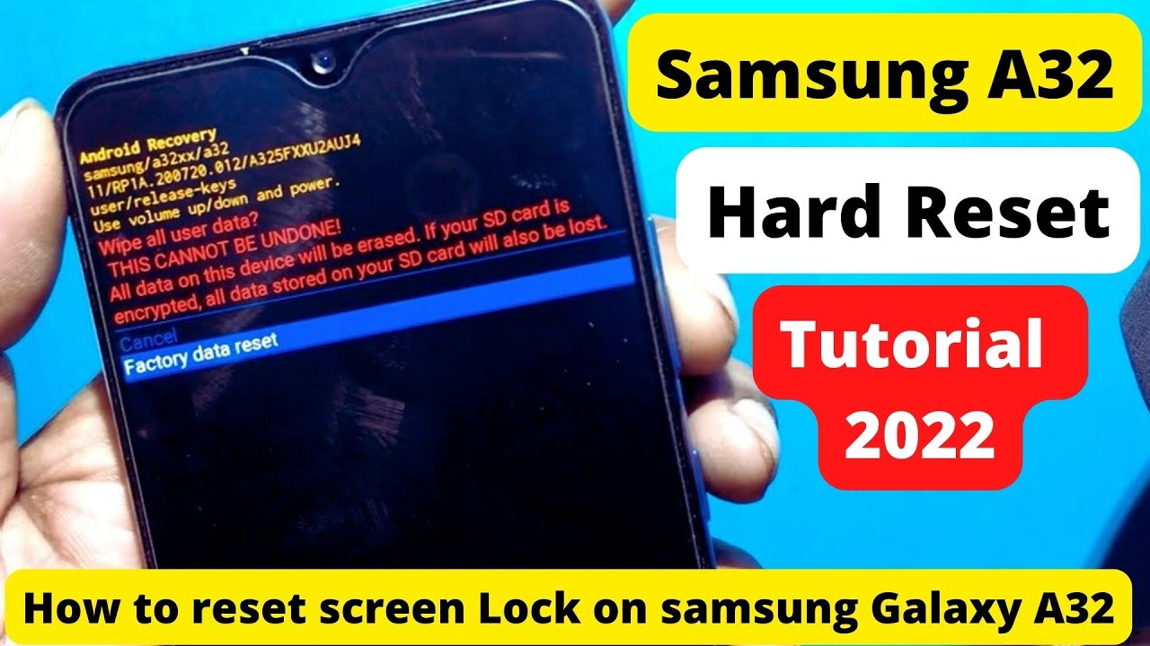Samsung Galaxy A32 Hard Reset || How to remove Screen Lock  Samsung A32