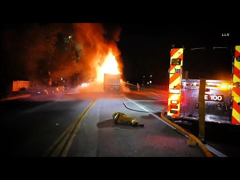 Firefighter Down After Car Running Over Fire Hose Trips Fireman / Lake Balboa   8.11.20
