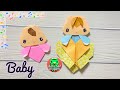 【折り紙】簡単、ひょっこりベビー（赤ちゃん）の折り方【Origami】How to fold "To pop up Baby"　 ★ 出産祝いに★音声解説