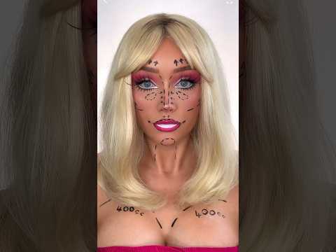 Not your Barbie girl 🩷 #barbiegirl #barbie #barbiemovie #makeuptransformation #makeup #lipsync