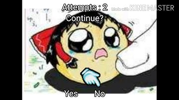 Yukkuri Reimu Adventure (British Nintendo Switch Bootleg) Continue and Game Over Screen